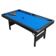 Mesa De Sinuca Bilhar Preta Ahead Sports Com Bolas E Tacos Azul
