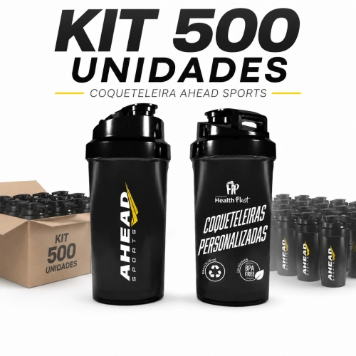 Pack 500Un Coqueteleira Shaker 600ml Ahead Sports